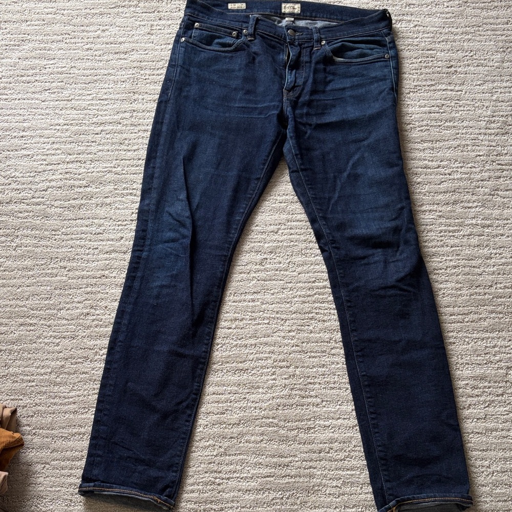 J. Crew Men's Slim Straight Jeans in Dark Indigo